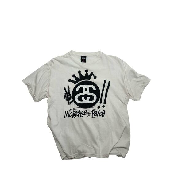 Y2K Stussy Increase the Peace Shirt - Picture 1 of 2